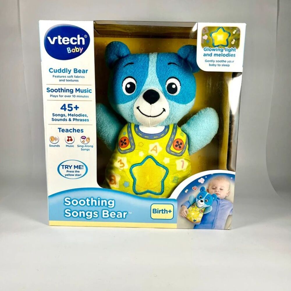 V-Tech Soothing Songs Bear - Blue - Cuddly Bear